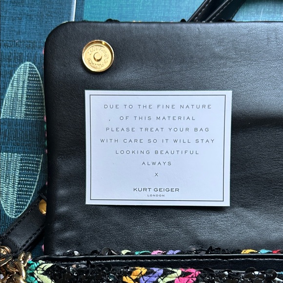 Kurt Geiger Long Kensington Sequin Striped Shoulder Bag New with tags - Picture 11 of 12